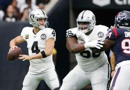 The Texans have had a Carr at quarterback once in their history but the Raiders could make Derek Carr available.