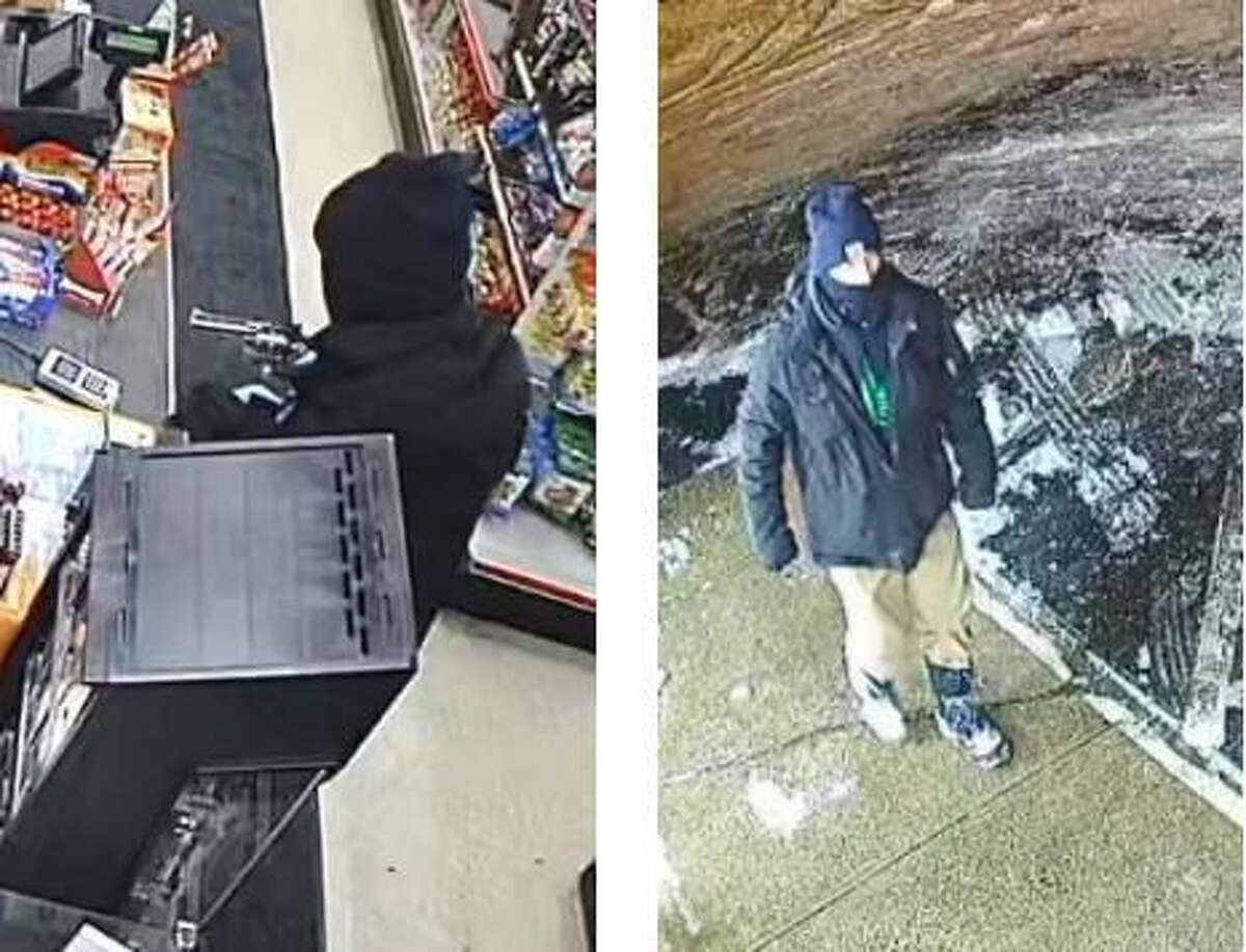 Milford police are seeking information about the identity of a suspect that allegedly committed a gunpoint robbery of the Family Mart convenience store on Bridgeport Ave,