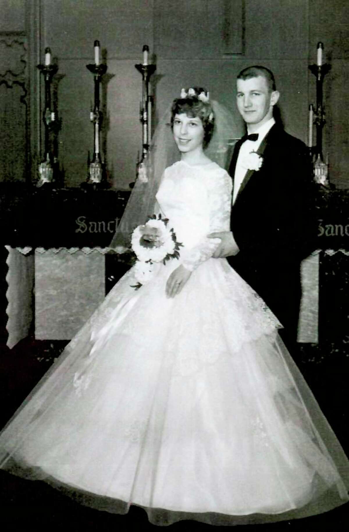 Ronald and Patricia (Miller) Cook were married on Jan. 28, 1961 at St. Joseph's Catholic Church in Manistee. (Courtesy photo)