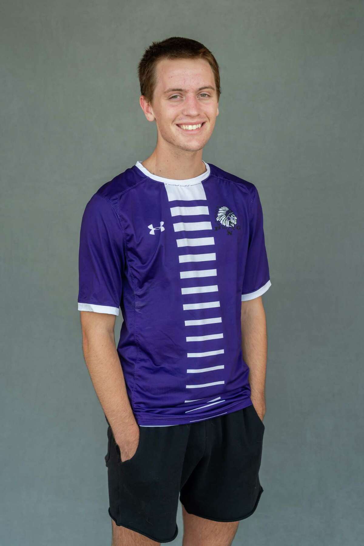Jason Lovejoy, a midfielder for Port Neches-Groves is the 2020 Super Gold Boys Soccer Player of the Year. Photo made on May 21, 2020. Fran Ruchalski/The Enterprise