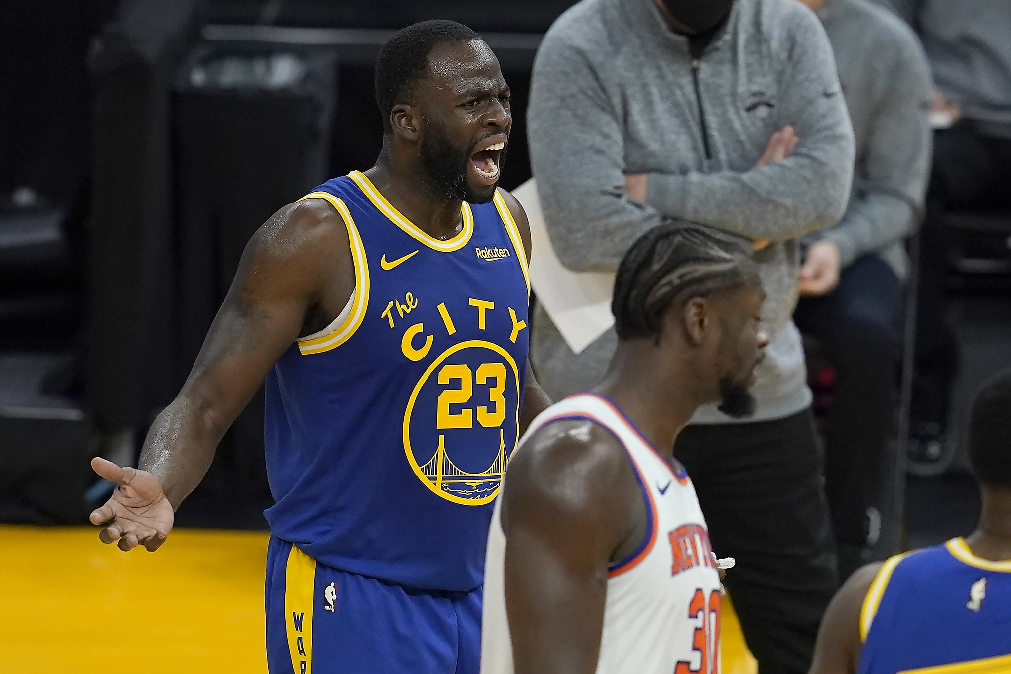 Warriors’ Draymond Green set against Knicks in first half