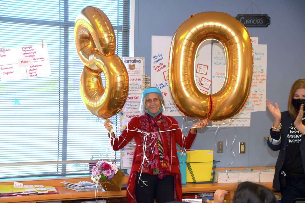 Tomball ISD celebrated the 80th birthday of one its hardest working staff members in Winnie Vanderborgh, Friday afternoon, Jan. 15, at Rosehill Elementary, who continues providing for students amid COVID-19.