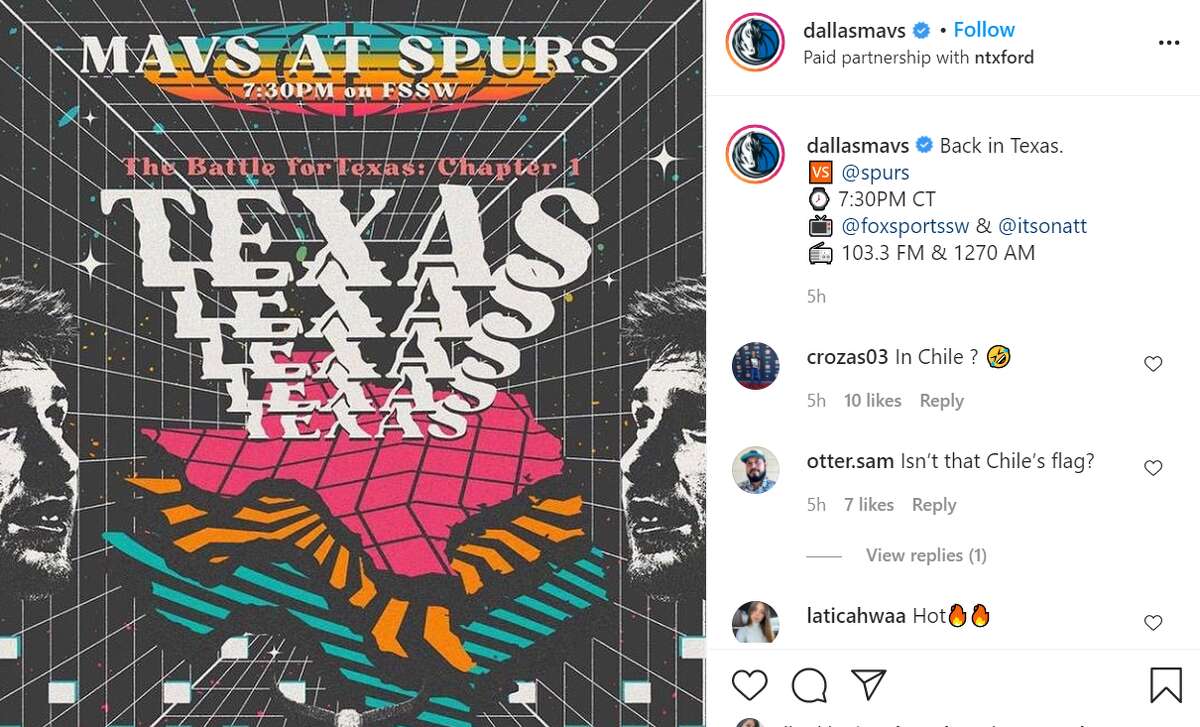 Tonight's Spurs game against in-state rival Dallas Mavericks is touted as "The Battle for Texas," but the Mavs seem to already be stealing San Antonio's retro aesthetic.