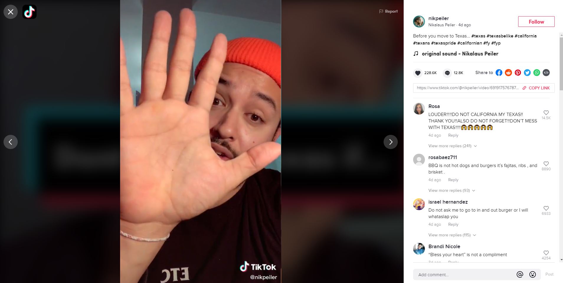 'They carry guns': Man on TikTok explains what to expect if you move from California to Texas - Vimarsana News
