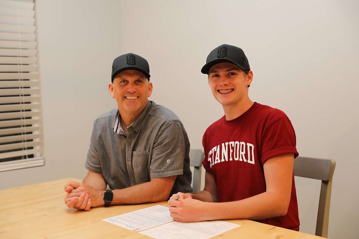 Hunter Dickey signs his letter of intent with Stanford.