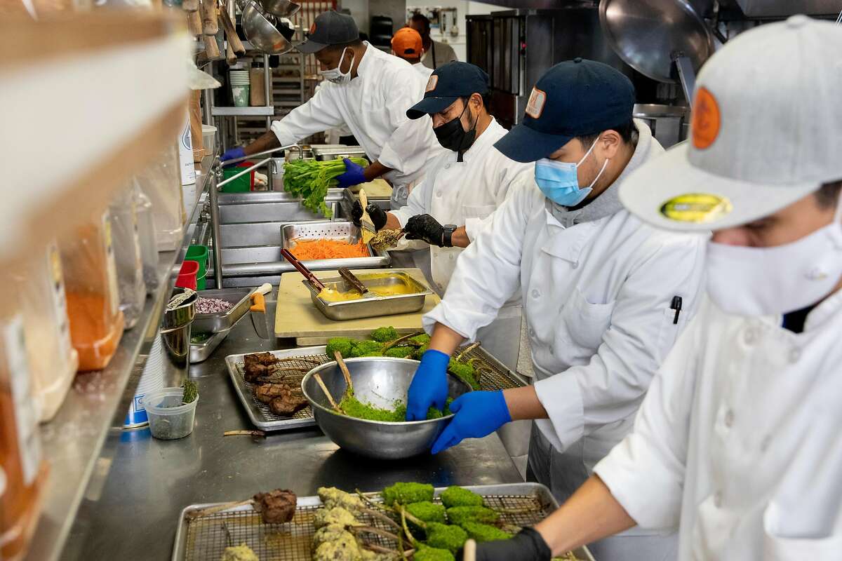 Working an assembly line — for example, for a catering company — can increase risk of infection.
