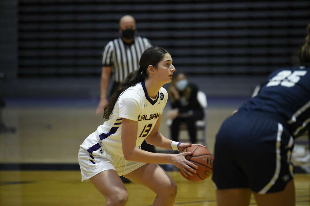 UAlbany forward Lucia Decortes was head coach Colleen Mullen's first recruit.