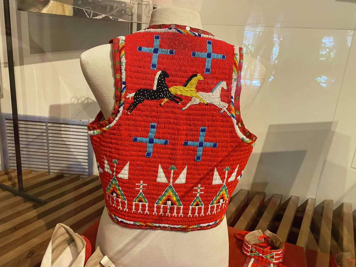 A native American vest made of beads