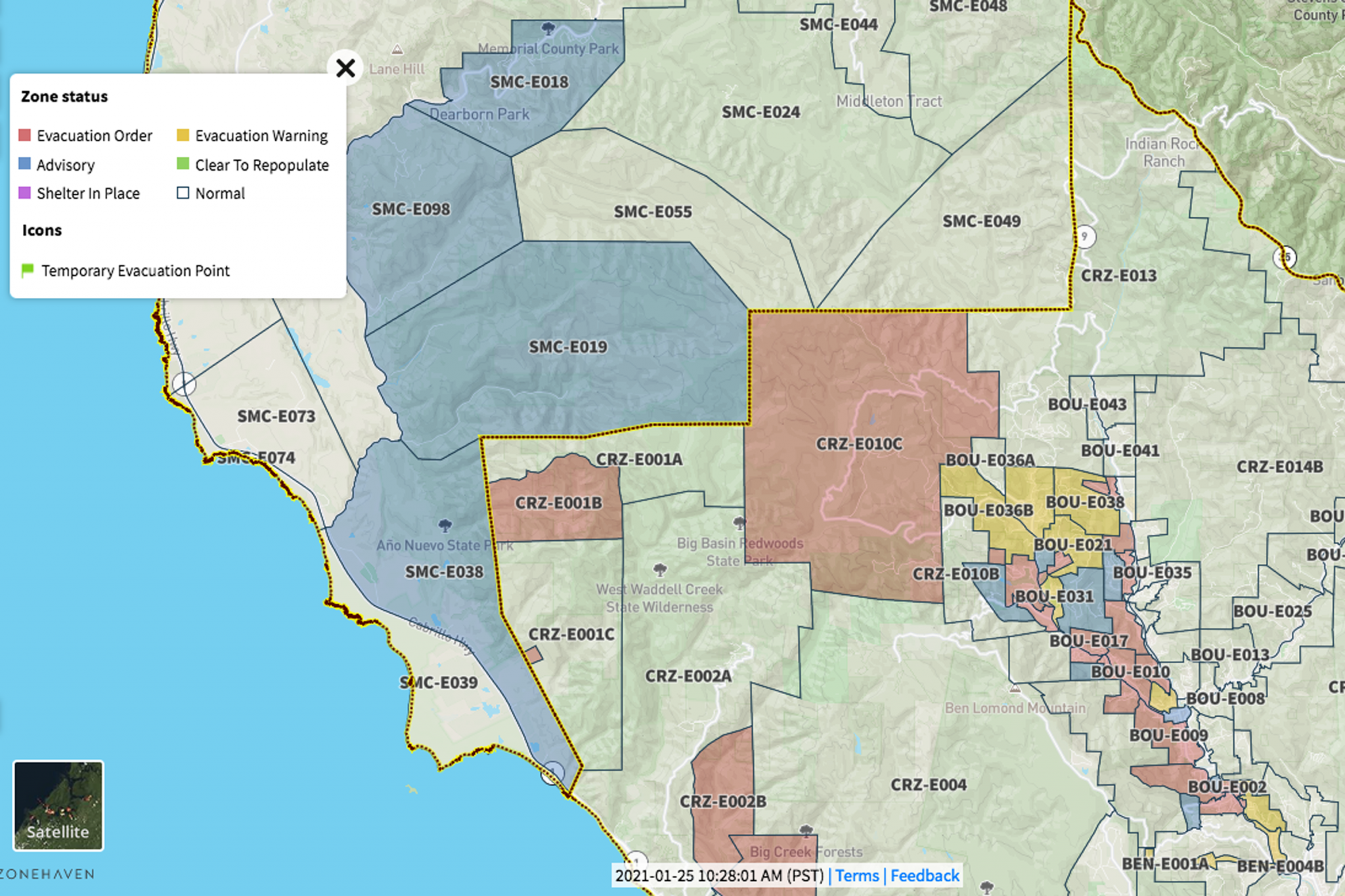 Evacuation orders issued for areas in Santa Cruz County ahead of storm