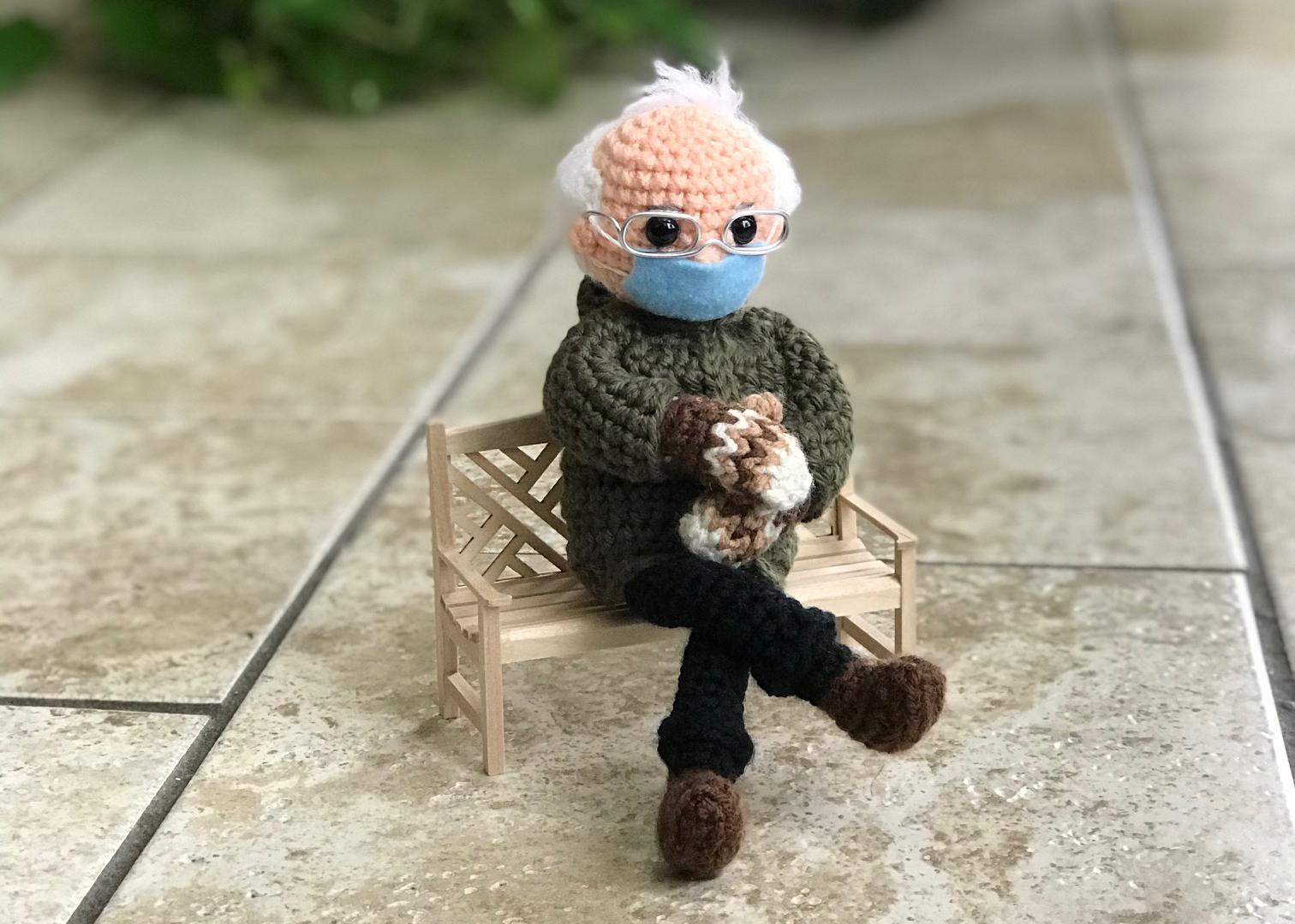 ebay bernie sanders crochet doll