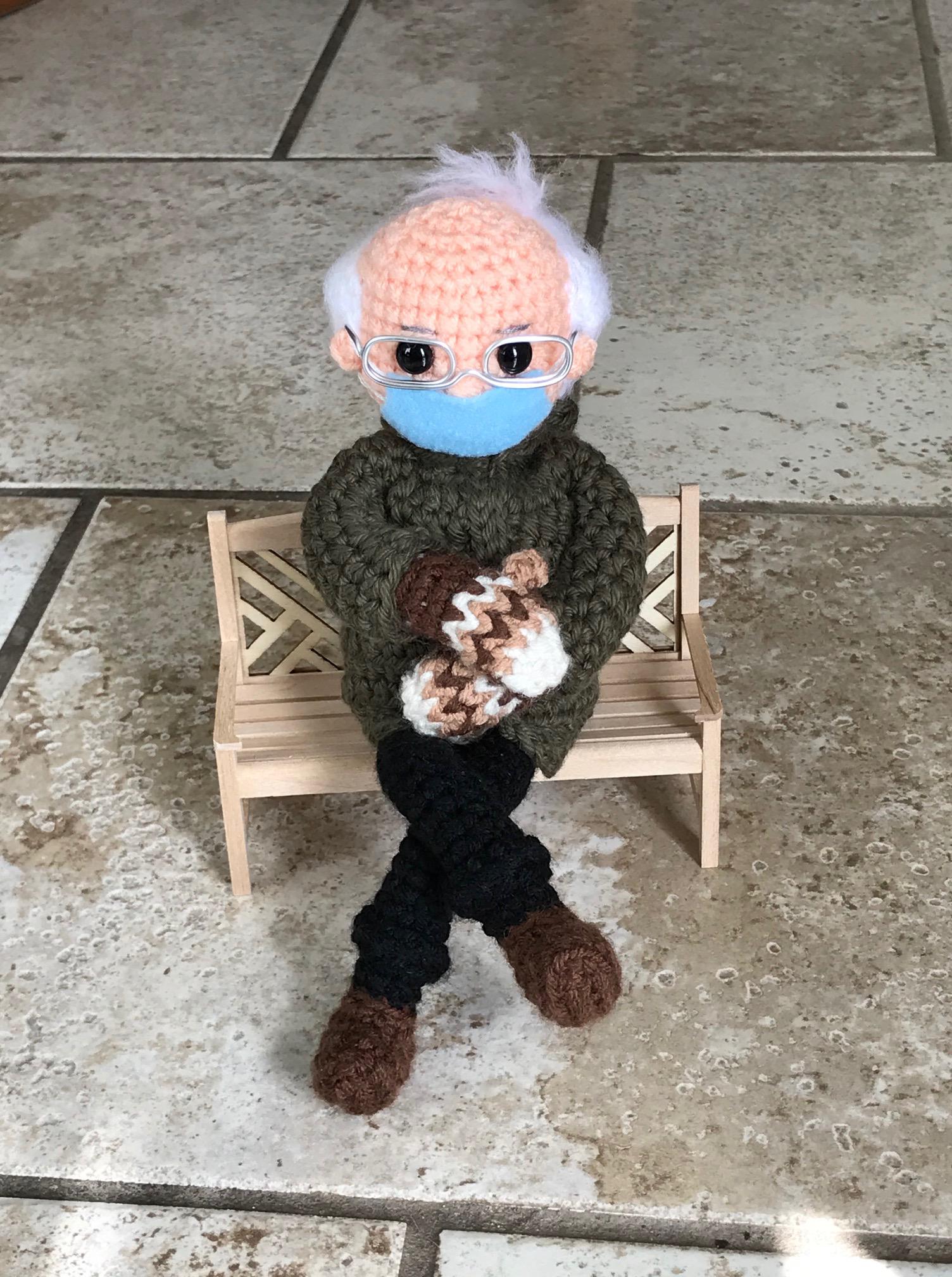 ebay bernie sanders crochet doll