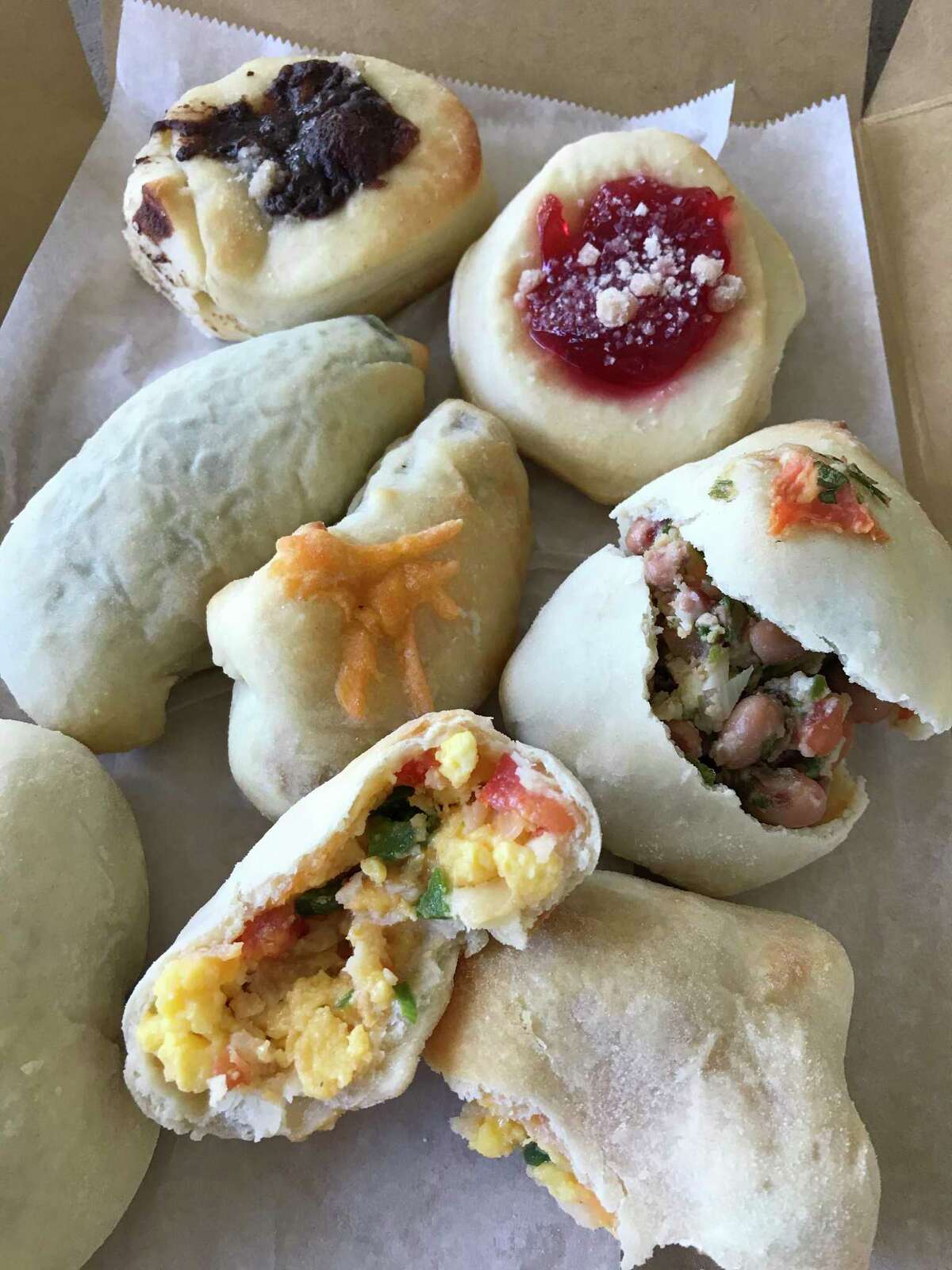 A selection of pastries from Bexar Kolaches