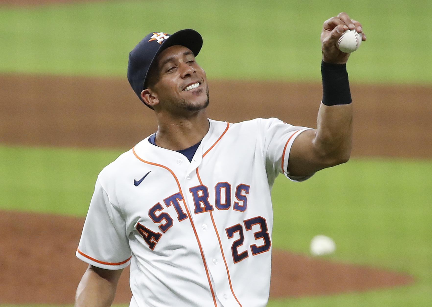 Michael Brantley happy to be back in Astros' outfield