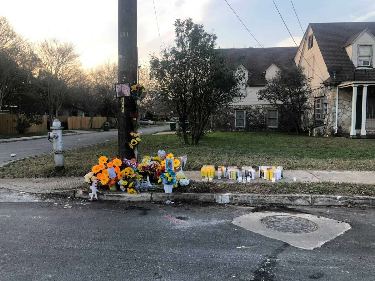 A memorial emerged on the corner of Steves and Candler for Breeana Sandoval, 20, who died at the scene where she crashed.