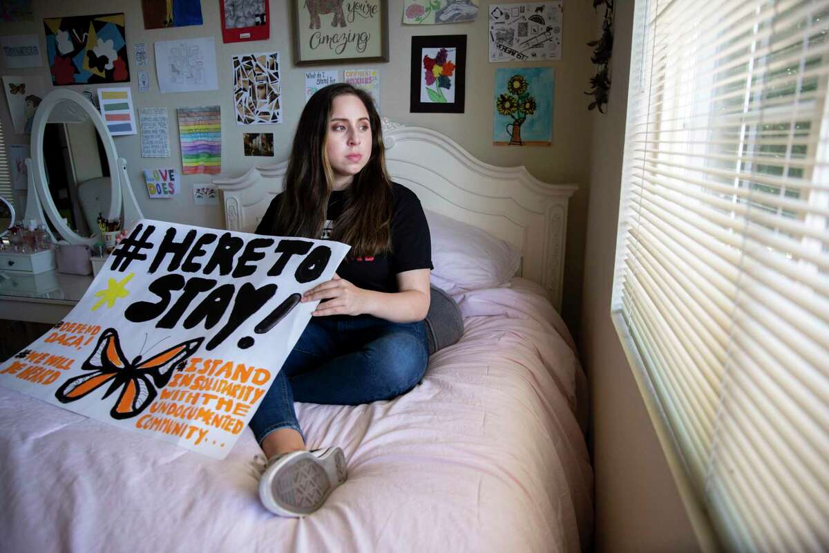 Valeria Blanco, 20, shown in this Thursday, June 18, 2020, photo in Pleasanton, Calif., is a Deferred Action for Childhood Arrivals (DACA) recipient.