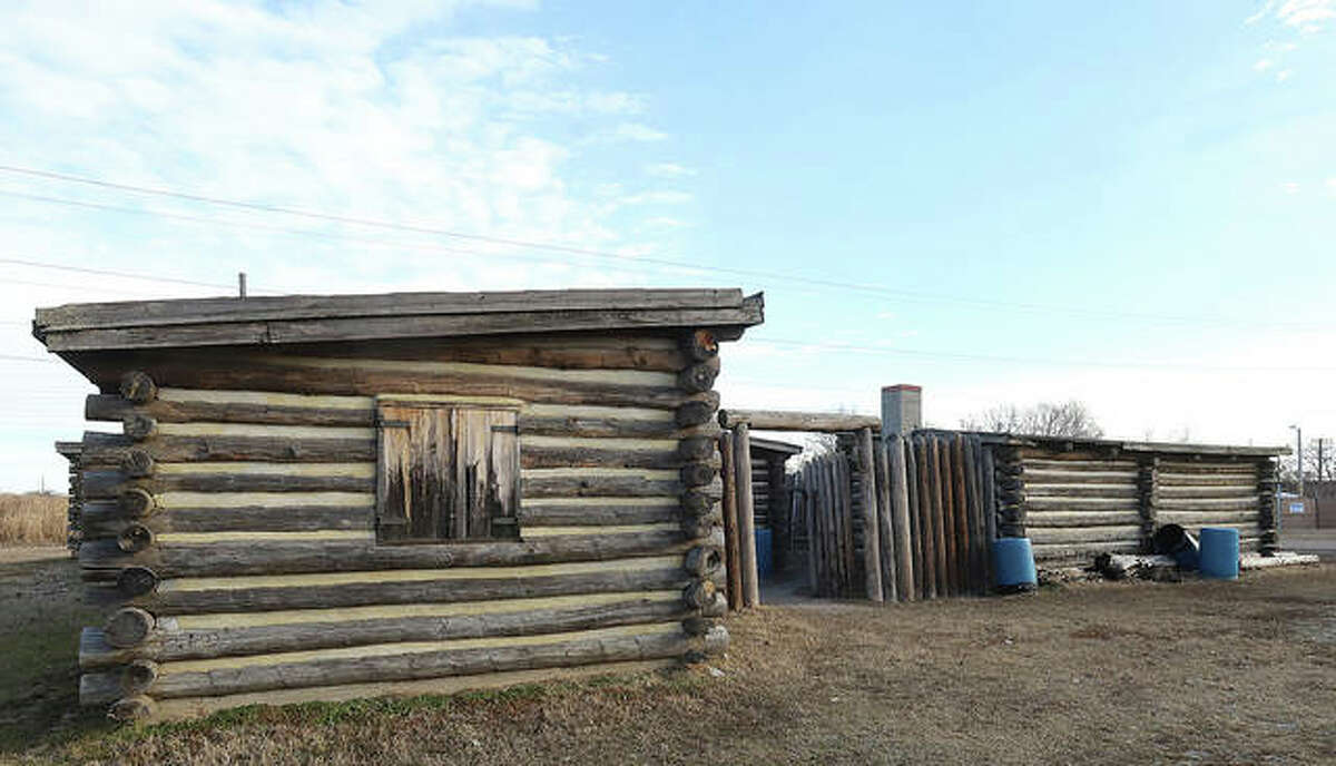 FILE - The replica camp of Lewis and Clark in Wood River.