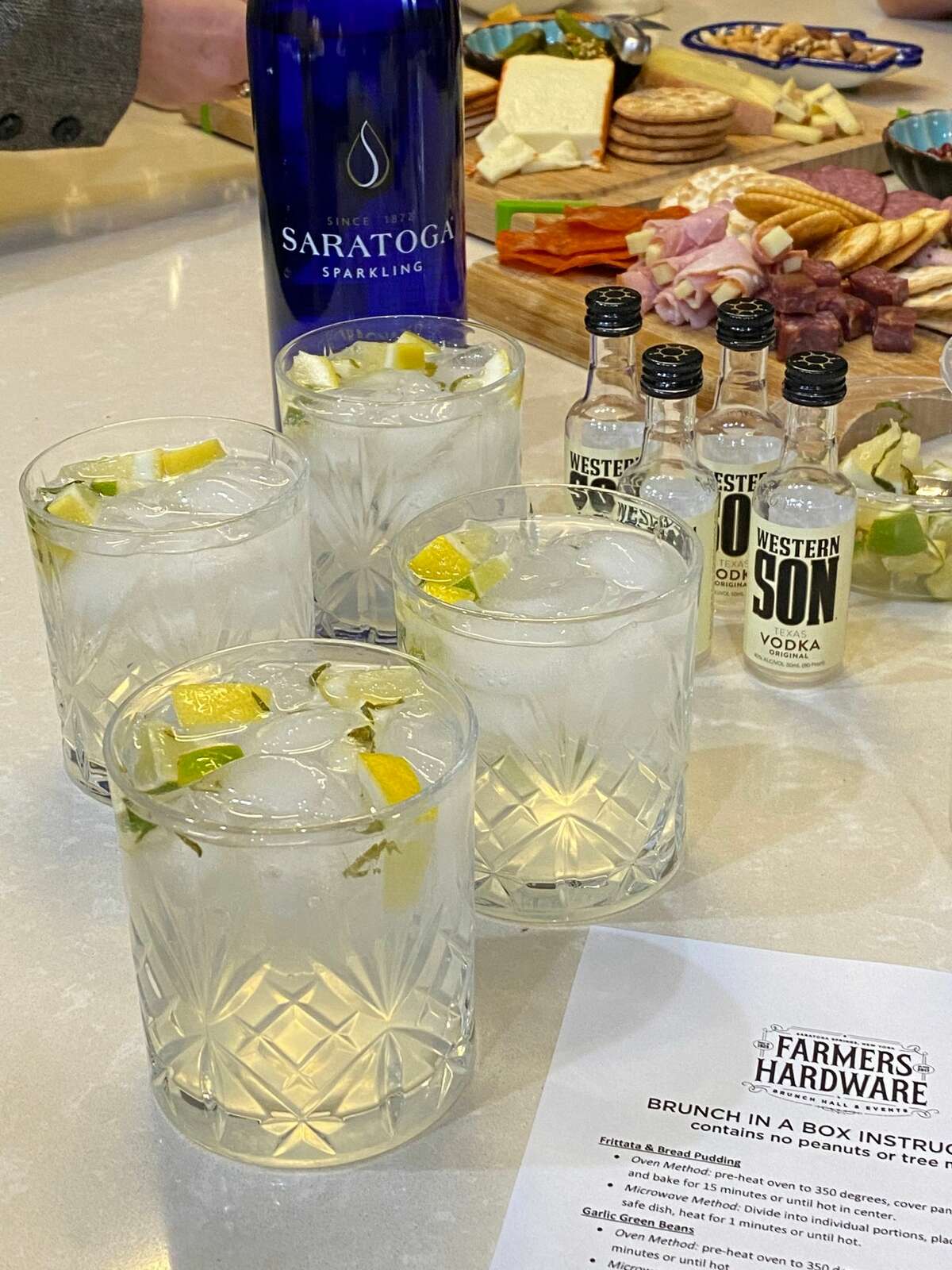 "We followed the spiked sparkling lemonade instructions to layer the fresh-cut citrus, fresh lemonade and vodka miniatures." Get more details and how to order.