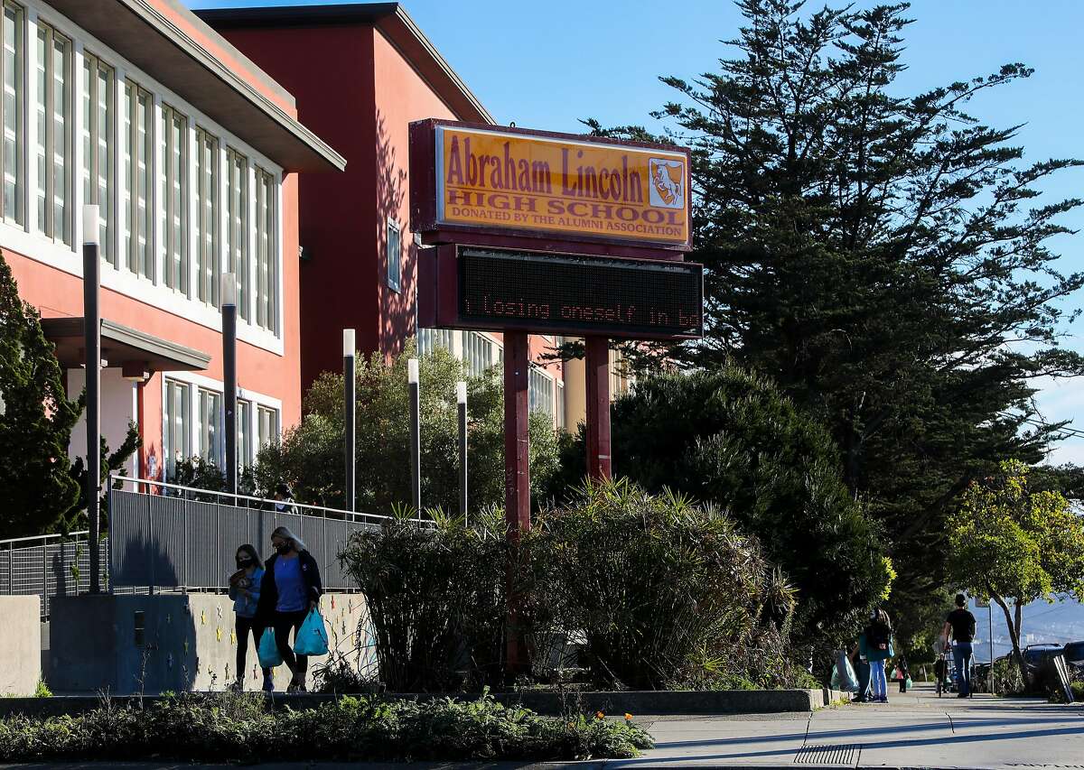 Abraham Lincoln High School, located at 2162 24th Ave., remains closed due to the coronavirus pandemic on Tuesday, December 8, 2020, in San Francisco, Calif. Lincoln High School is one of the educational institutions subject to a name change under a proposal by a committee in San Francisco.