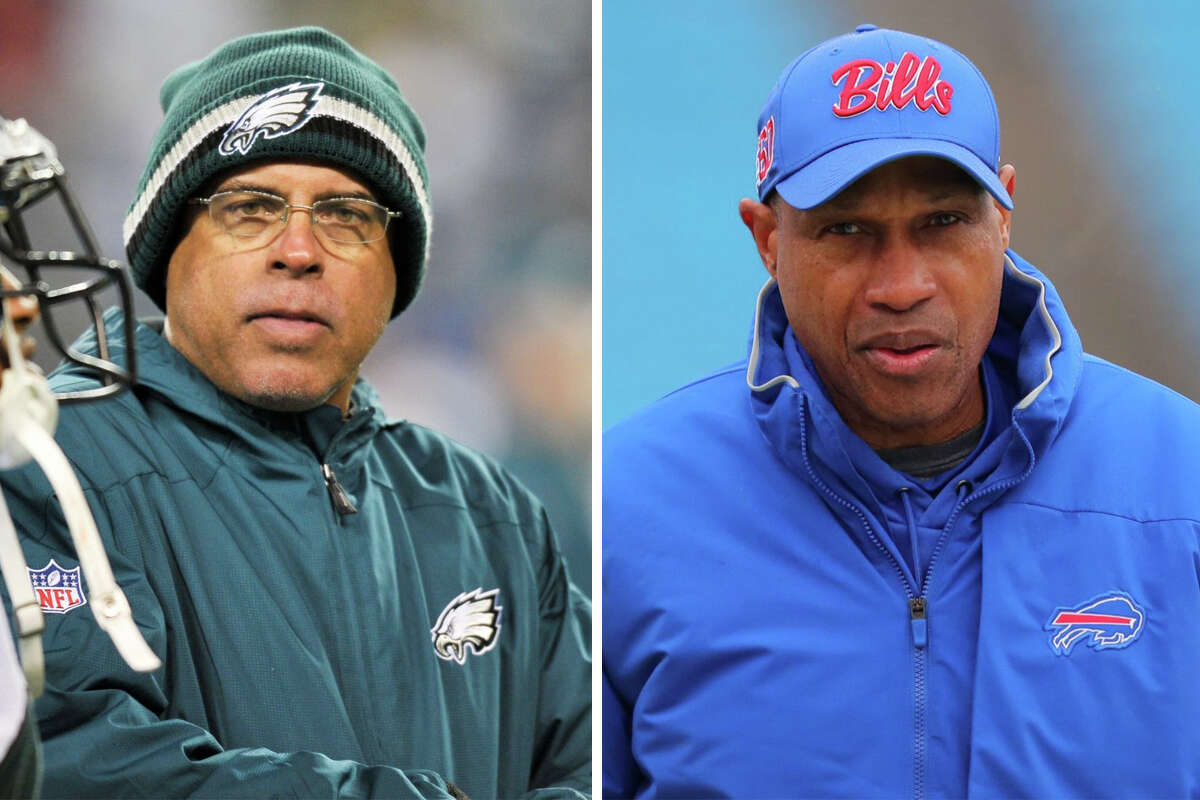 The Texans conducted interviews with David Culley, left, and Leslie Frazier for the open head coaching position.