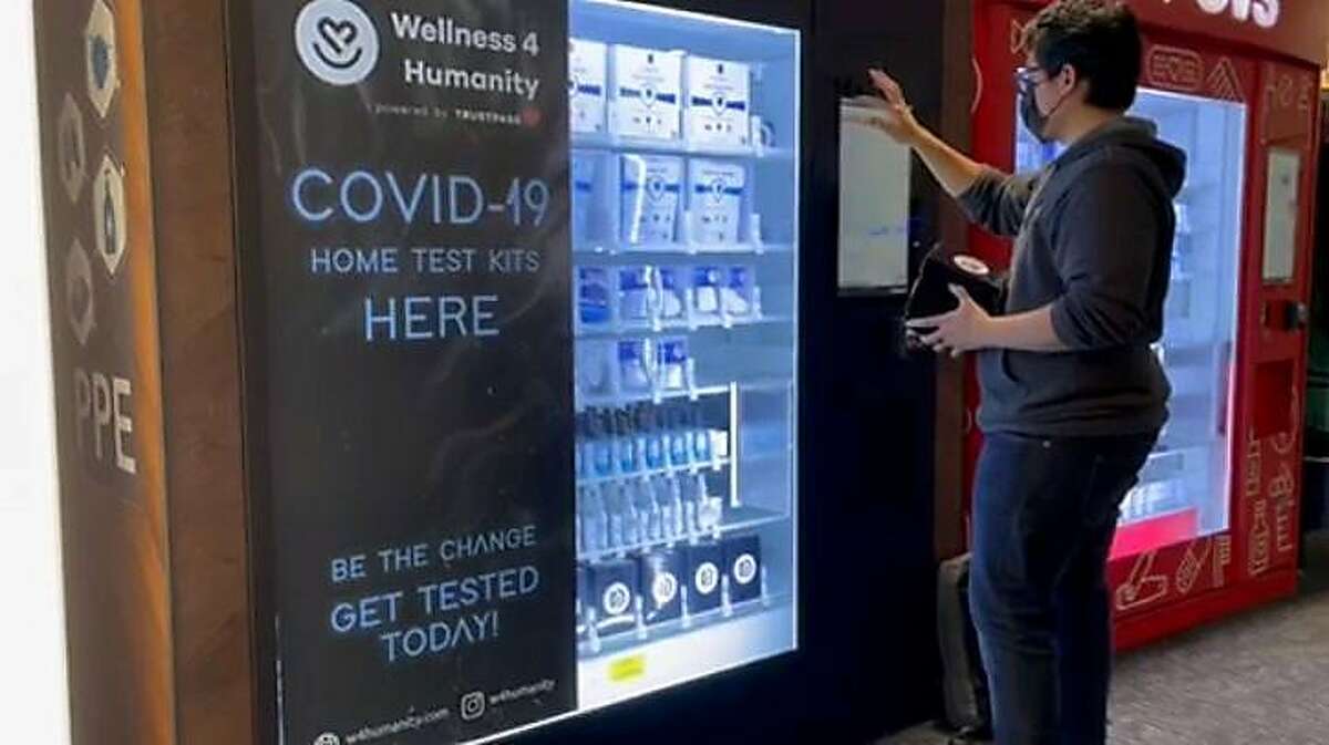 Oakland International Airport has become the first airport in the U.S. to sell coronavirus test kits in vending machines.