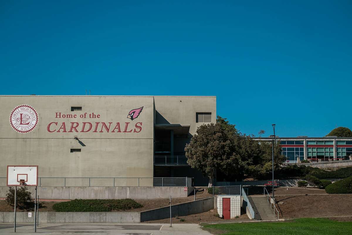 A general view of Lowell High School in San Francisco on Monday, October 12, 2020. Lowell High, considered one of the best public high schools in the country, is considering temporarily suspending its rigorous admissions standards for next school year.