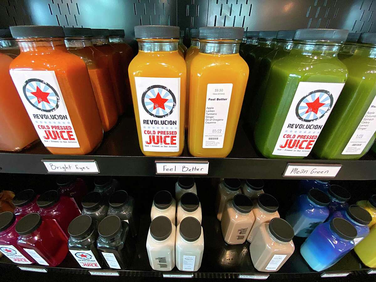 Fresh juice is part of the mission at the new Revolución Coffee + Juice at The Rim.