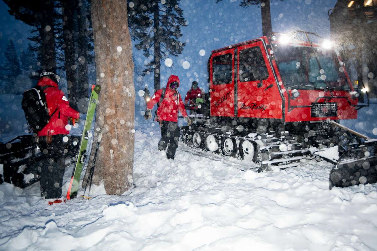 Ski patrollers at Alpine Meadows on Wednesday, Jan. 27.