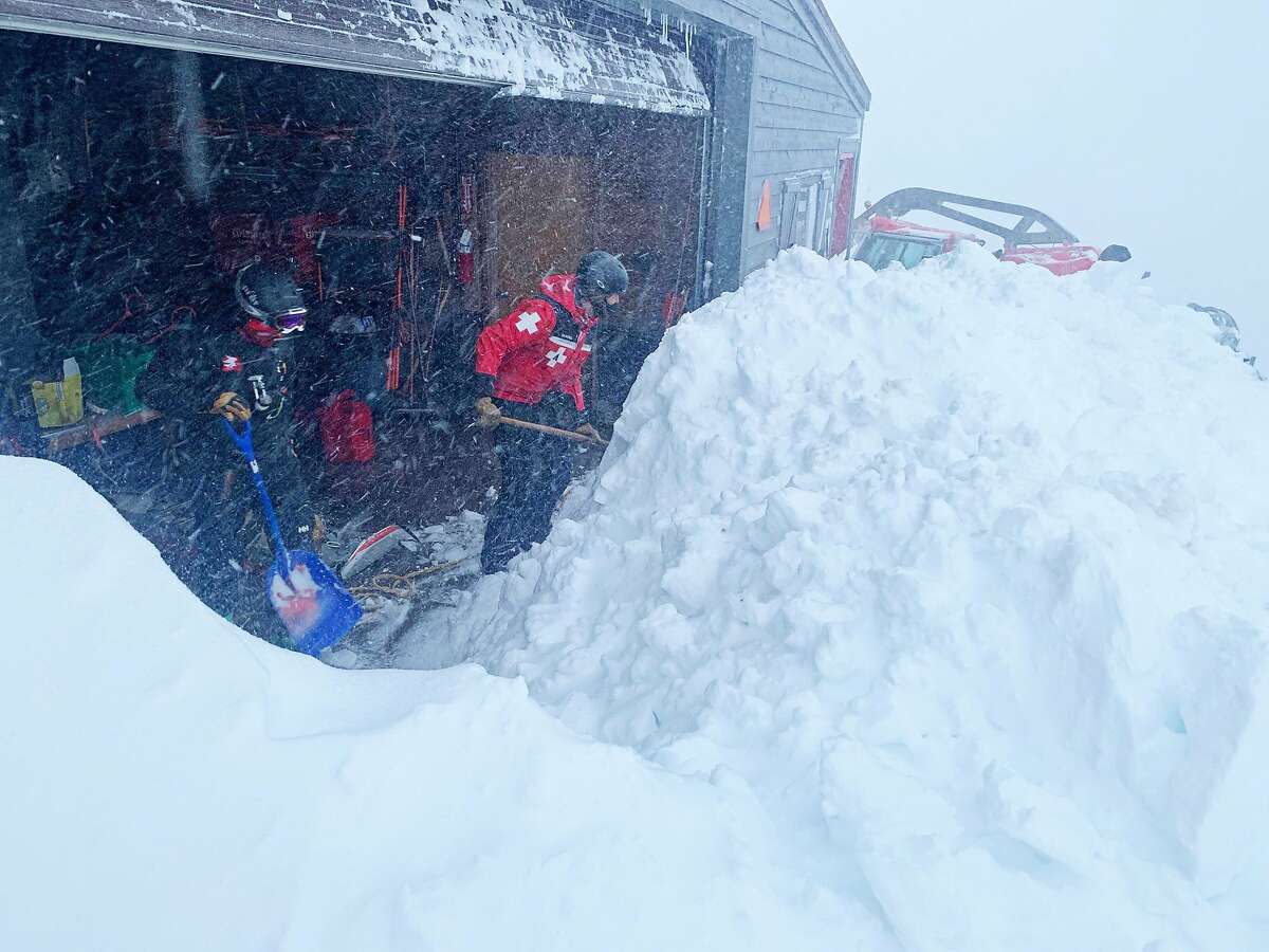 Photos show snow piling up at Tahoe ski resorts