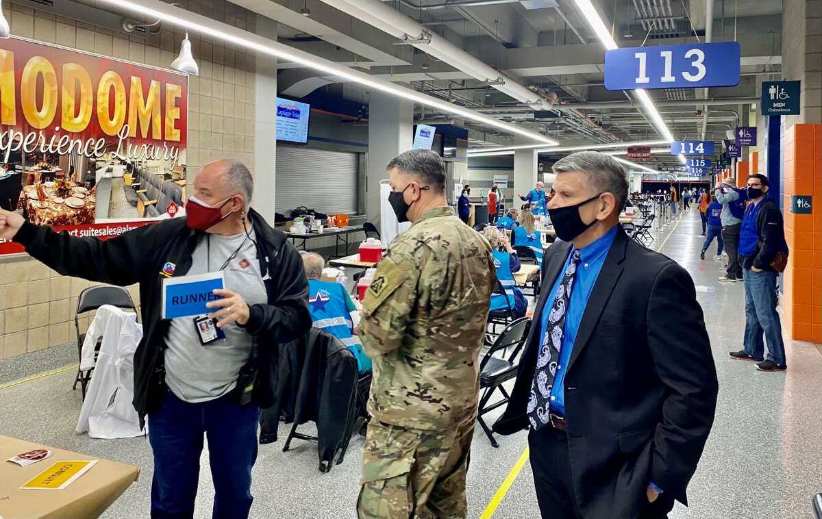 U.S. Army officials toured the Alamodome's vaccination site this week and left feeling "impressed" by the operation, according to the San Antonio Metropolitan Health District