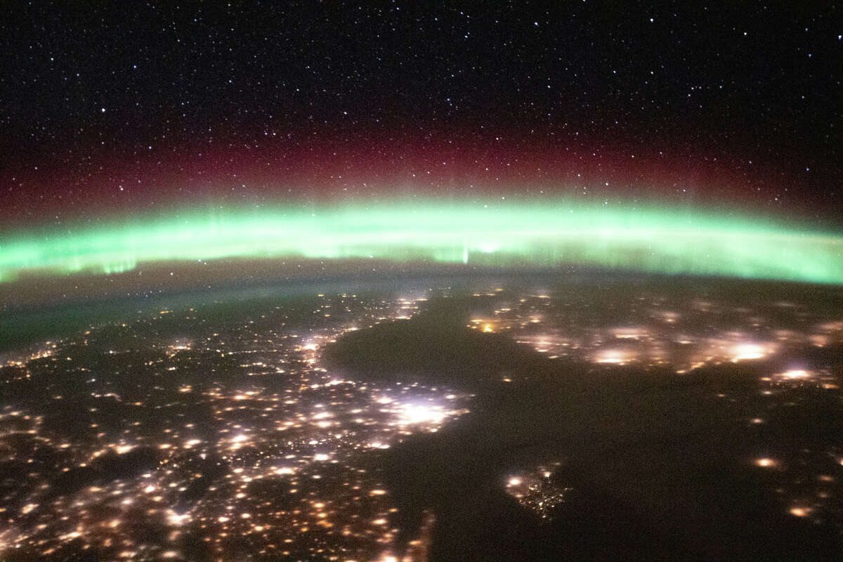 The Northern Lights, seen from space.