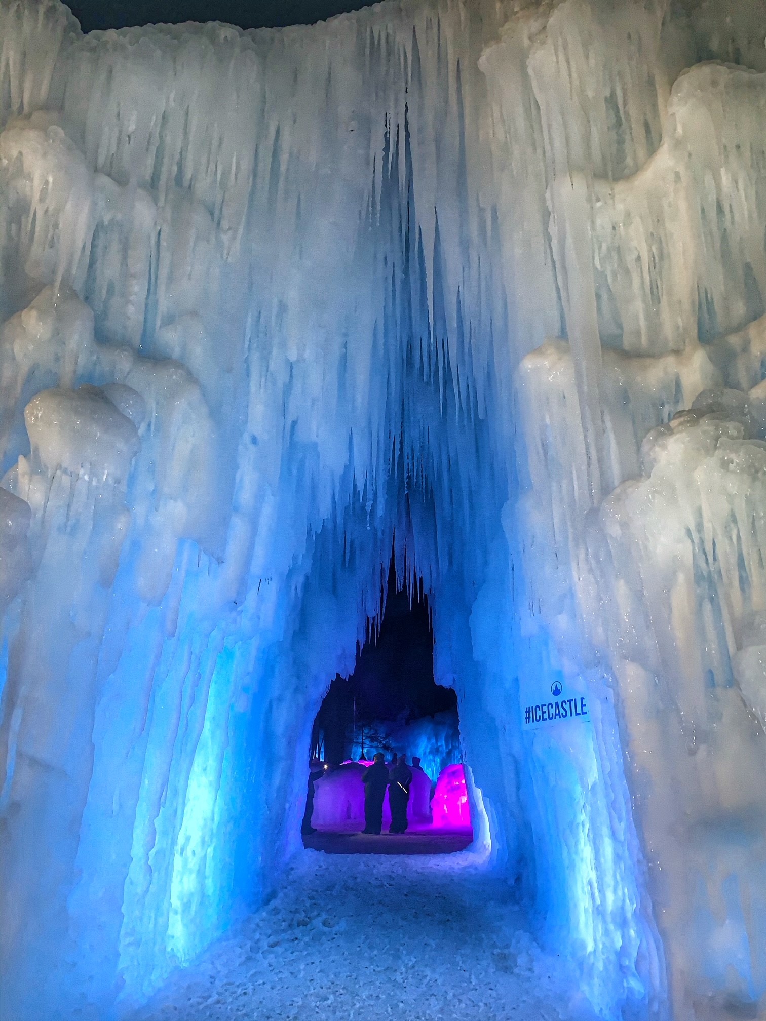 New Hampshire ice castle gem of trip