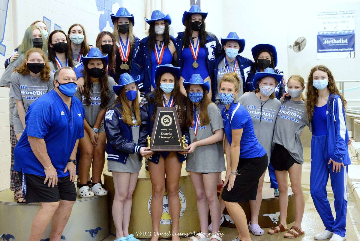 The Friendswood girls' swim team will compete in the regional meet this week after winning the District 20-5A championship.