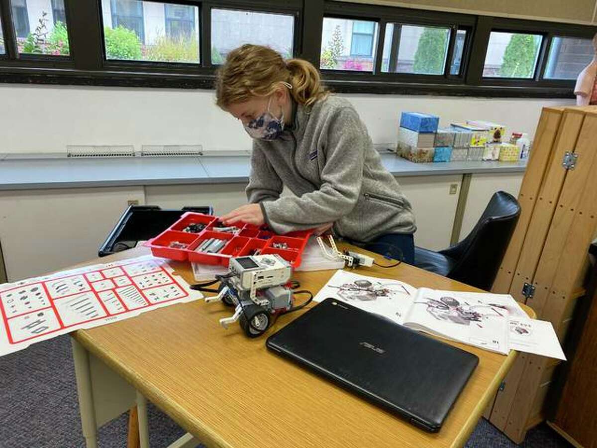A 7th grade student at Zion Lutheran School in Bethalto works with robotics as part of a class assignment. As part of its STEM education, the school recently added a 3-D printer.