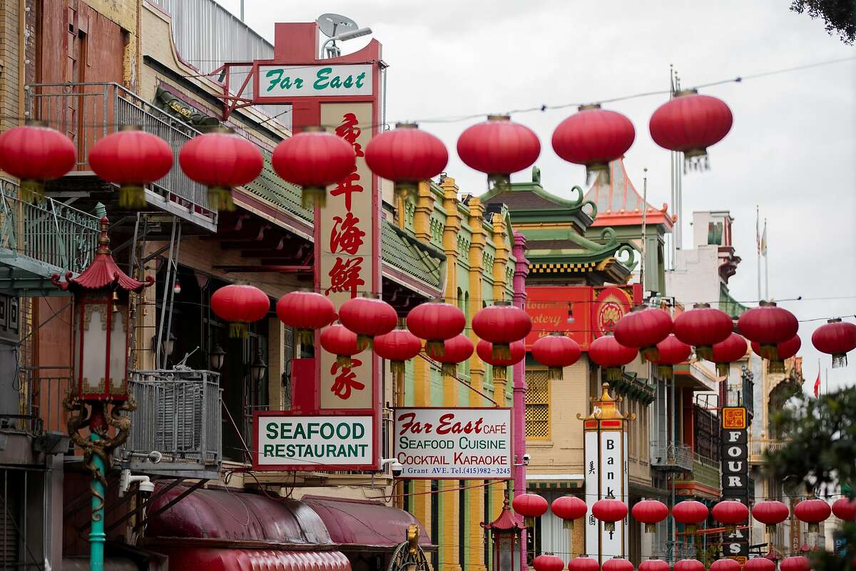 The exterior of Far East Cafe seen along Grant Avenue in the Chinatown neighborhood of San Francisco, Calif. Thursday, January 28, 2021. Far East Cafe is one of two remaining banquet halls in Chinatown and is still being stressed by the COVID-19 pandemic with the threat of becoming extinct.