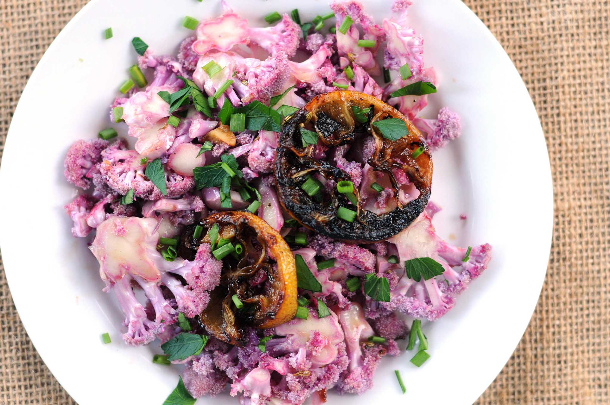 Recipe Shaved Purple Cauliflower Salad