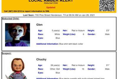 Texas Dps Accidentally Issues Amber Alert For Horror Icon Chucky And Son