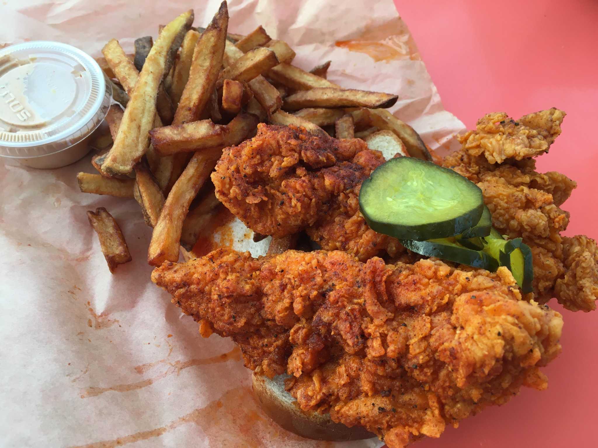 Great Nashville hot chicken at San Antonio food truck Pete’s Chicken Shack