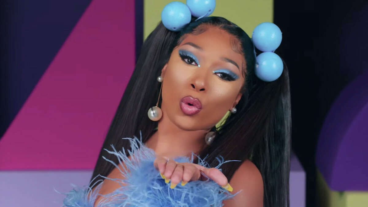 Screenshot of Megan Thee Stallion in "Cry Baby" music video.