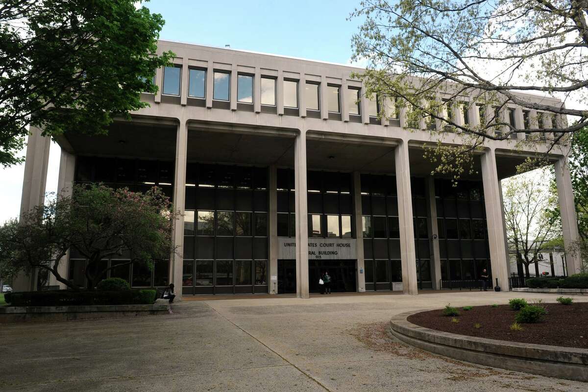 A file photo of the Brien McMahon federal courthouse in Bridgeport, Conn.