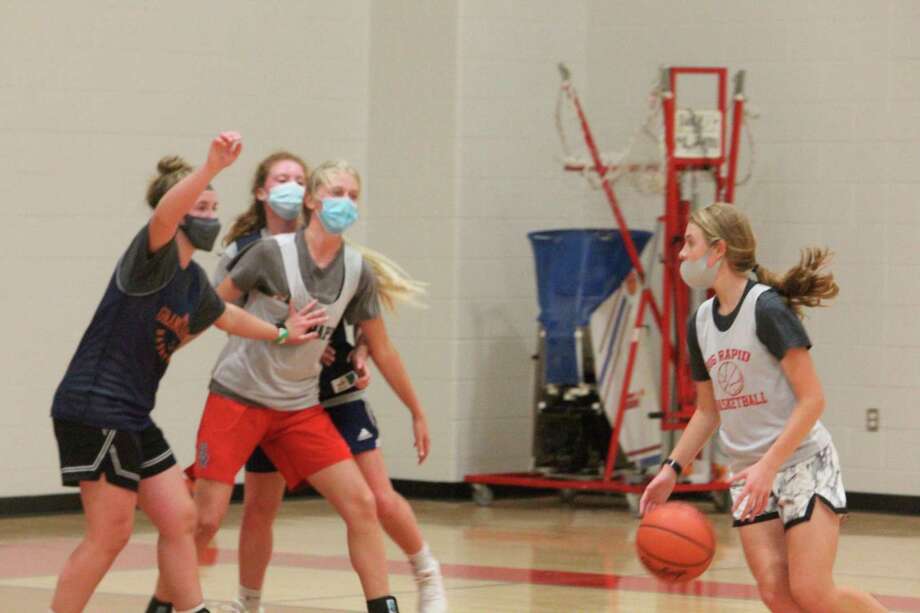 Big Rapids girls basketball players and other area winter sports athletes will be ready to go next week. (Pioneer photo/John Raffel)