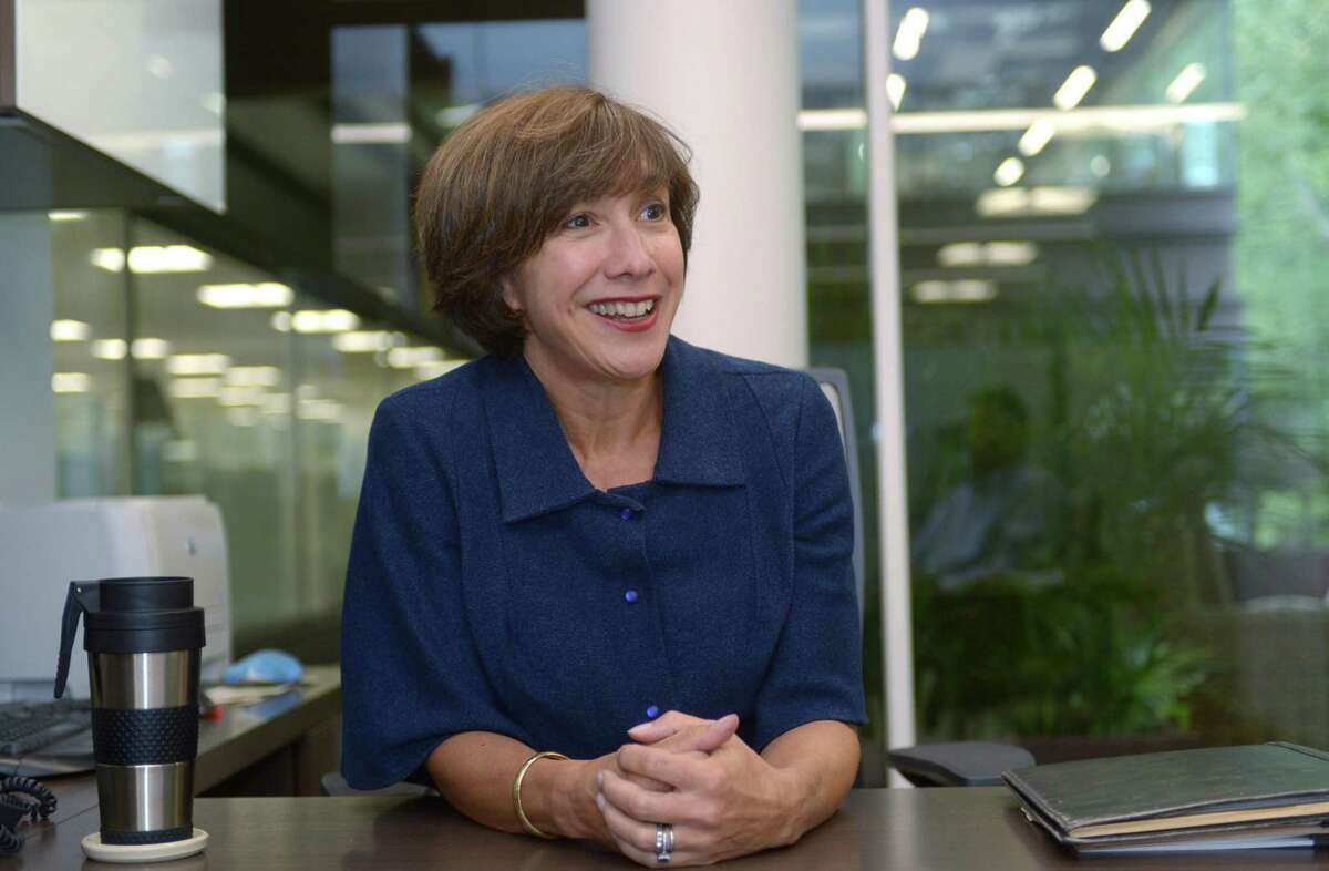 Jennifer Tombaugh, president of Tauck Discovery Tours, operators of luxury travel tours, at their headquarters in Wilton.