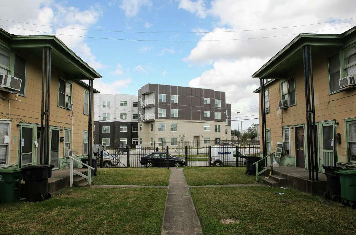 Residents at 2210 Barbee St. found a notice informing them they have until February 10 to vacate their apartments on Jan. 25. Photographed Wednesday, Feb. 3, 2021, in Houston.