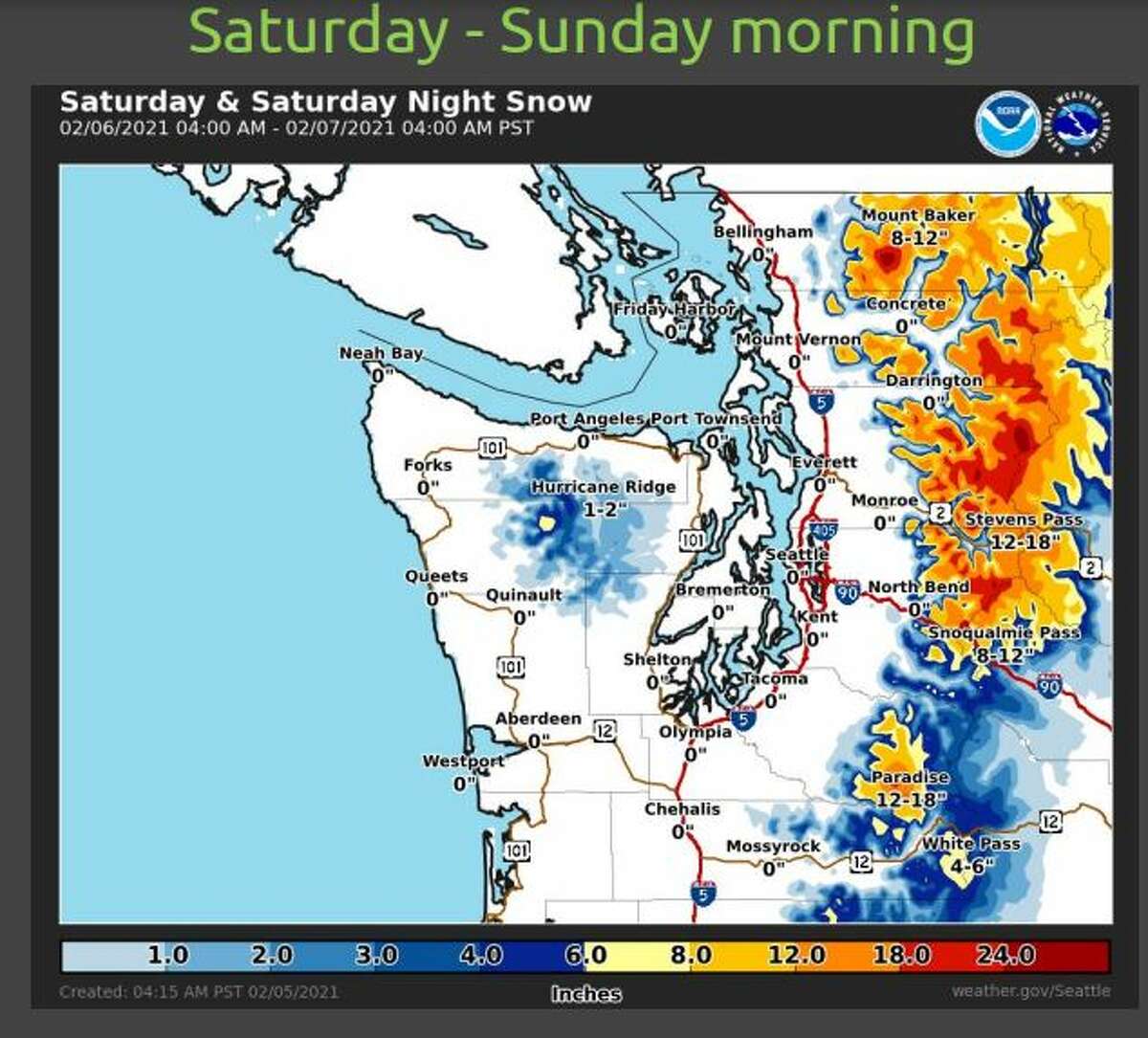 'Significantly colder conditions' Temperatures in Seattle expected to