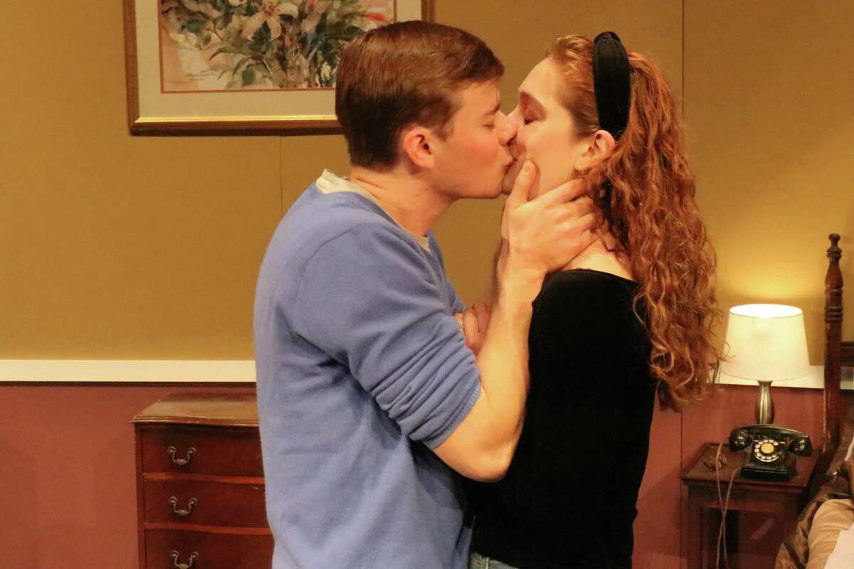 Paul and Sophie Tiesler as George and Doris - two people very much in love and married, but not to each other in "Same Time, Next Year." The show runs Feb. 25-28.