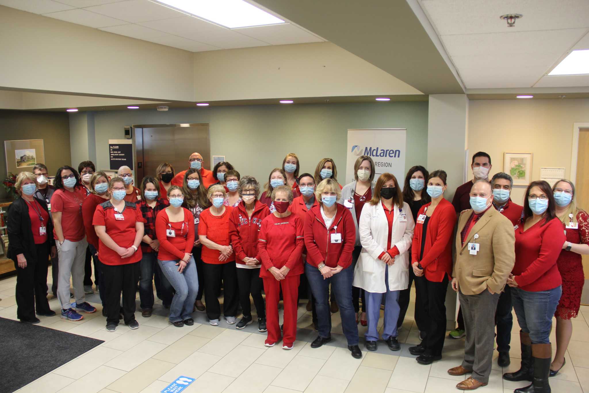 McLaren Sam Region turns red during American Heart Month