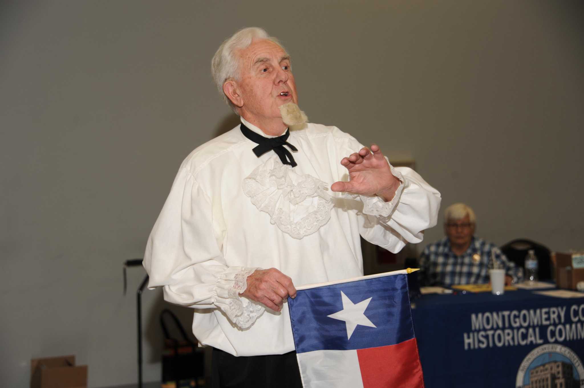 Historian revels in portraying Lone Star flag designer Charles B. Stewart