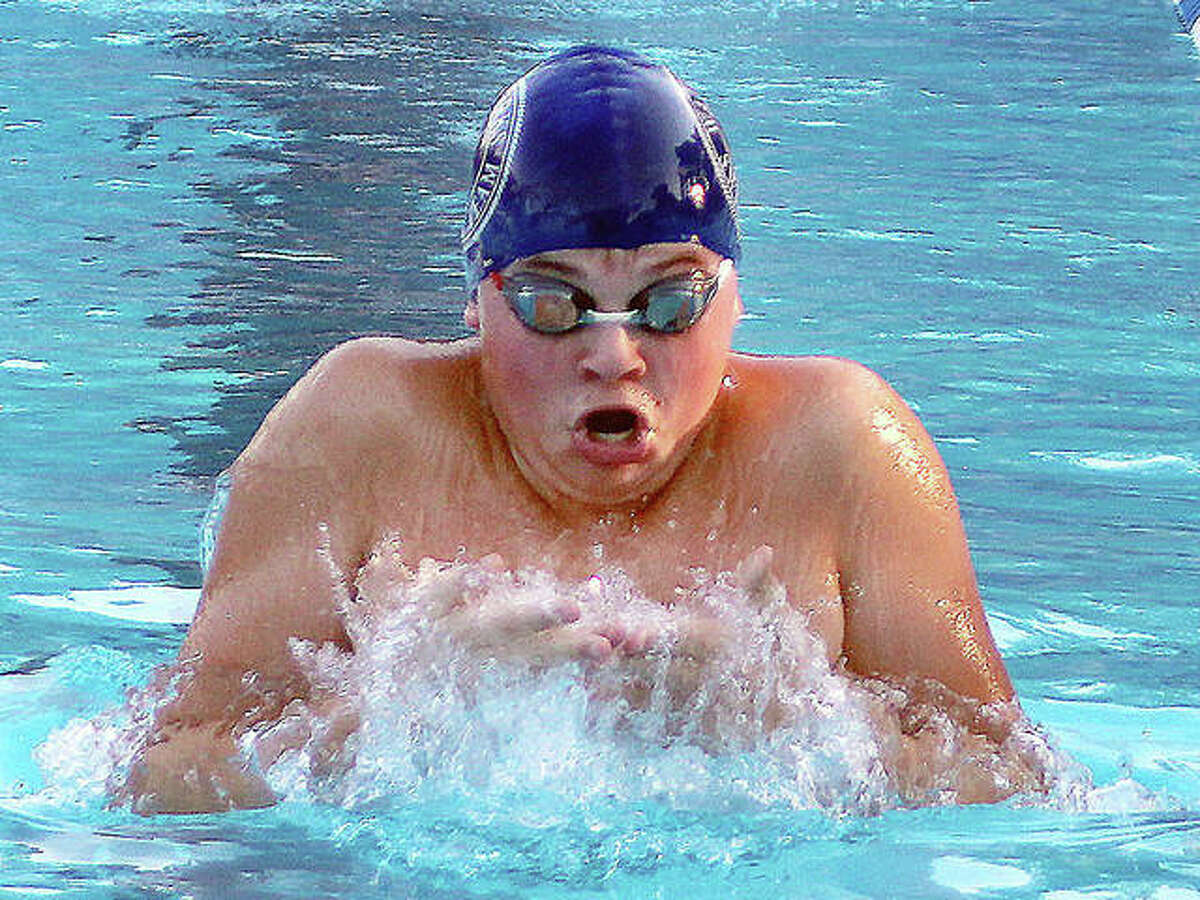 Edwardsville's Cohen Osborn was a double individual winner at Tuesday's dual meet victory over Jacksonville Routt at the Chuck Fruit Aquatic Center. Osborn won the 100-yard  breaststroke and the 100 freestyle. He also swam on two first-place relay teams.