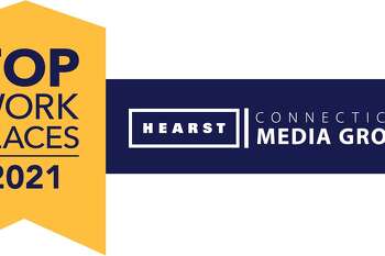 Logos for 2021 Hearst Connecticut Media Group Top Workplaces