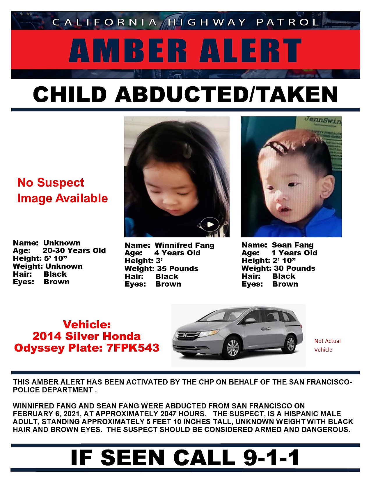 Man who left with 2 children in a stolen minivan in SF remains at large