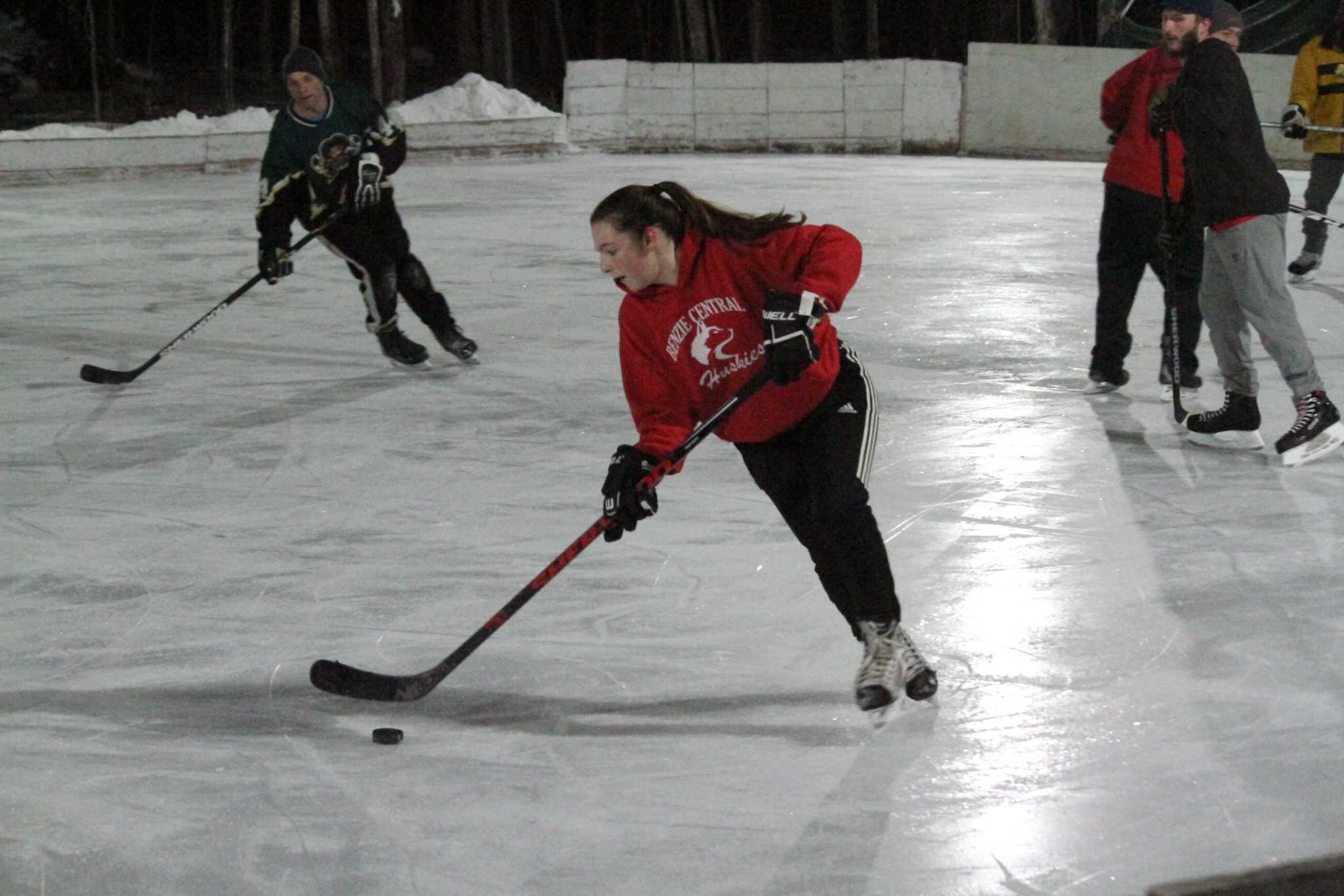 Benzonia resident's pickup hockey games a big hit this winter